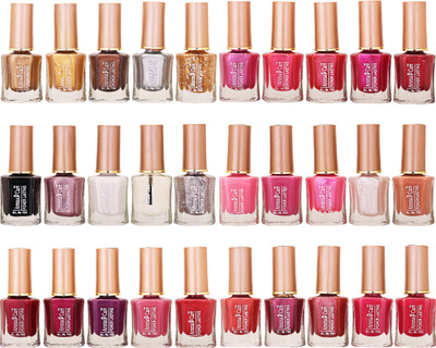 

Aroma Care Wholesale Market Rate Nail Polish Color Lacquer Set Of 30 Pcs (ACHIP081) Golden, Brown, Black, White, Pink, Orange, Maroon, Purple, Red(Pack of 30)