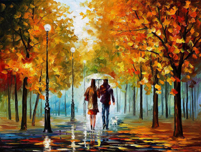 Elegance AWESOME BEAUTIFUL FIGURATIVE ABSTRACT LANDSCAPE Canvas 18 inch x 24 inch Painting(Without Frame)