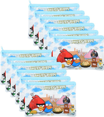 

Asera Angry Birds Cartoon Art Plastic Pencil Boxes(Set of 12, Blue)