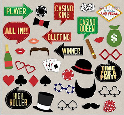 

PARTY PROPZ CASINO THEME 28 PCS Photo Booth Board(Party)
