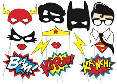 

PARTY PROPZ SUPER HERO THEME 14PCs Photo Booth Board(Party)