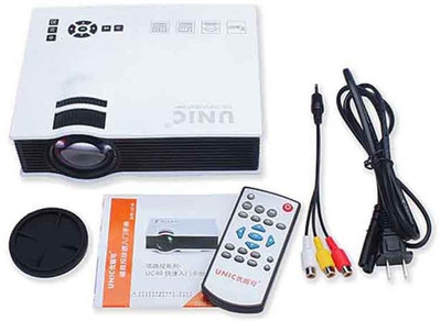 

Wonder World ™ Dynamic Sound™ ATZ-999 HD 1080P Mini Multimedia LED LCD Home Theater Cinema USB SD Portable Projector(White)