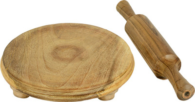 

Areesha Sales Wooden Chakla Belan Rolling Pin & Board(Brown, Pack of 2)