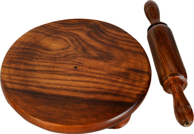 

Areesha Sales Wooden Chakla Belan Rolling Pin & Board(Brown, Pack of 2)