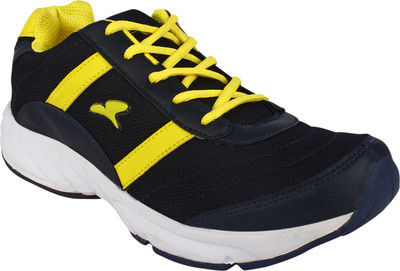 

Fuel Mens Boys Laced Up Solid Running Shoes For Men(Navy, Yellow