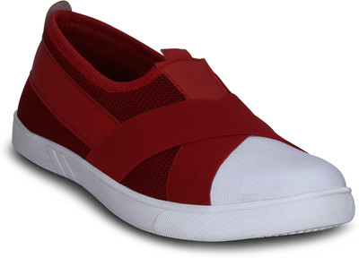 

Kielz Men's-Red-Slip-on-Canvas-Sneakers Sneakers For Men(Red