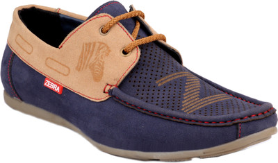 

Zebra Men's CasualLeather Shoe Casuals For Men(Blue