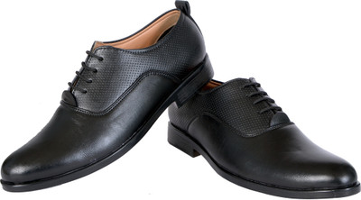 

Shoebook Black Formal Shoes Lace Up For Men(Black