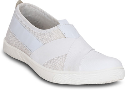 

Kielz Men's-White-Slip-on-Canvas-Sneakers Slip On Sneakers For Men(White