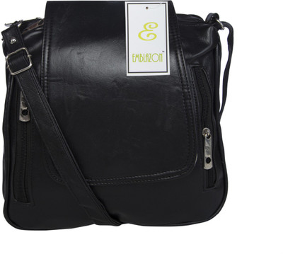 

Emblazon Collection Women Casual Black PU Sling Bag