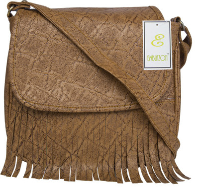 

Emblazon Collection Women Casual Brown PU Sling Bag