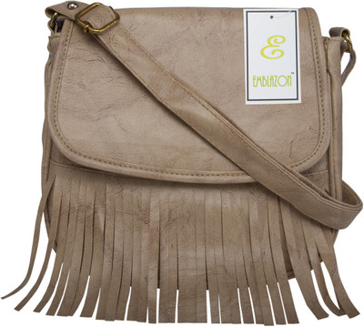

Emblazon Collection Women Casual Grey PU Sling Bag
