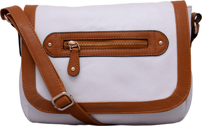 

Lychee Bags Women Casual White PU Sling Bag