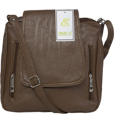 

Emblazon Women Casual Brown PU Sling Bag