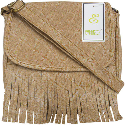 

Emblazon Collection Women Casual Beige PU Sling Bag