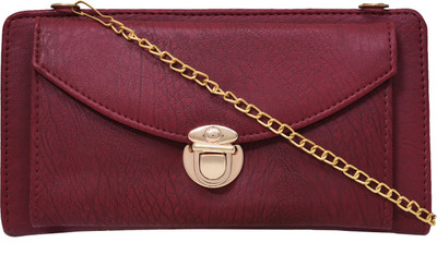 

Fristo Women Casual Maroon PU Sling Bag