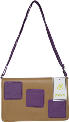 

Emblazon Women Casual Beige, Purple PU Sling Bag
