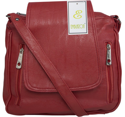 

Emblazon Women Casual Maroon PU Sling Bag