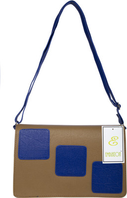 

Emblazon Collection Women Casual Beige, Blue PU Sling Bag