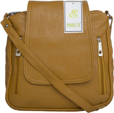 

Emblazon Collection Women Casual Yellow PU Sling Bag