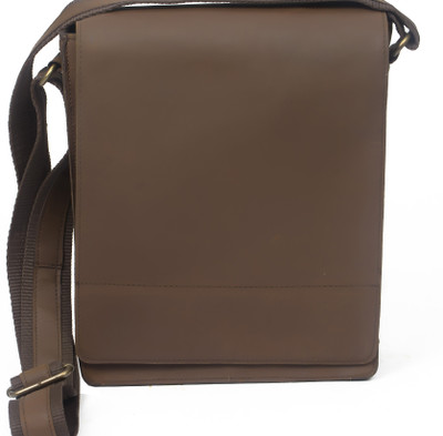 

Pranjals House Men & Women Casual Brown Genuine Leather Messenger Bag