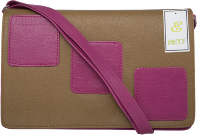 

Emblazon Women Casual Beige, Pink PU Sling Bag