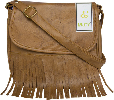 

Emblazon Women Casual Brown PU Sling Bag