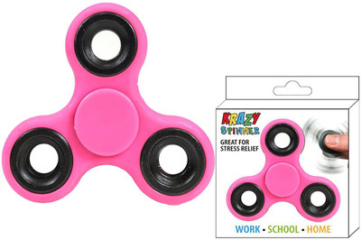 

VibeX ® Tri-Spinner Fidget EDC ADHD Foucus Toy With Great Anxiety Relief and Deep Thought, Smaller Friction and Longer Rotation(Pink)