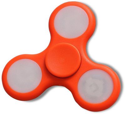 

VibeX ™ Fidget Spinner Toy LED Glowing Hand Tri-Spinner Perfect For ADD, ADHD, Anxiety, and Stress Relief(Orange)