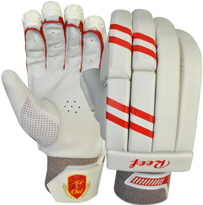 

OZI REEF Batting Gloves (Men, White), Red;white
