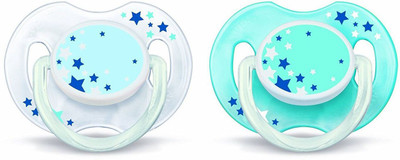 

Philips AVENT Night Time Pacifiers SCF176/18 0-6months BPA Free Soother(Multicolor)
