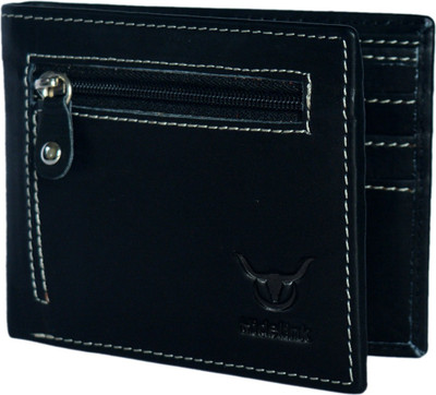 

Hidelink Men Black Genuine Leather Wallet(8 Card Slots)