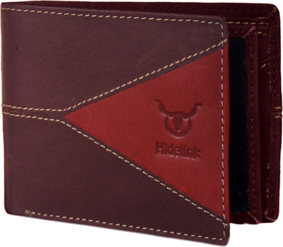 

Hidelink Men Multicolor Genuine Leather Wallet(8 Card Slots), Purple & red