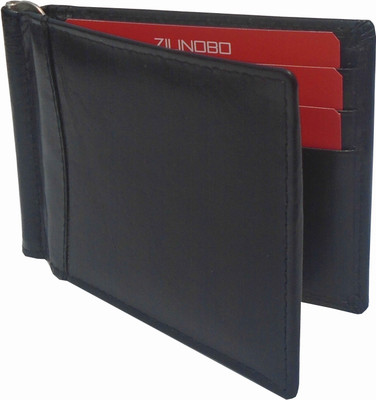 

Zilinobo Men Black Genuine Leather Wallet(6 Card Slots), Blk-038