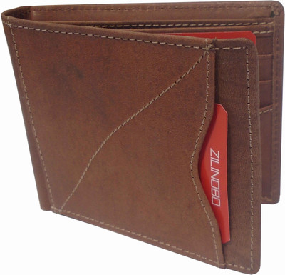 

Zilinobo Men Brown Genuine Leather Wallet(4 Card Slots), Brn-036