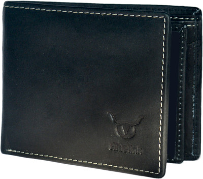 

Hidelink Men Black Genuine Leather Wallet(8 Card Slots)