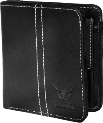 

Hidelink Men Black Genuine Leather Wallet(8 Card Slots)