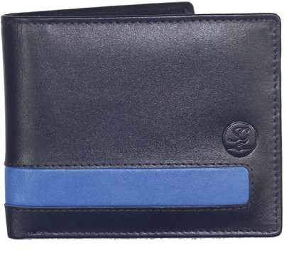 

STYLE 'n GRANDEUR Men Casual Blue Genuine Leather Wallet(5 Card Slots)