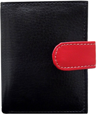

Pellcaso Men Black, Red Artificial Leather Card Holder(15 Card Slots)