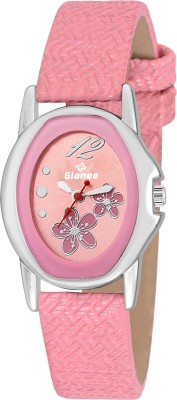 Gionee Gr082 Analog Oval Shape Pink Dial and Leather Strap Watch  - For Girls   Watches  (Gionee)