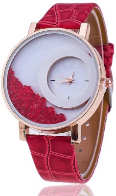 LEBENSZEIT LATEST DESIGN RED DIAMOND ROSE GOLD BEST SELLING DIAMOND WATCH Watch  - For Women   Watches  (LEBENSZEIT)