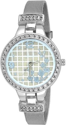 SPINOZA steel belt beautiful flowers in dial for women Watch  - For Girls   Watches  (SPINOZA)