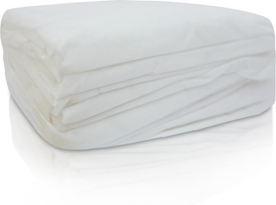 Greatech Polycotton Single Plain bedsheet(5 Disposable Single bedsheet, White) available at flipkart for Rs.154