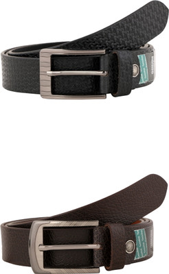 

Sarah Men Formal Multicolor Genuine Leather Belt, Black & brown