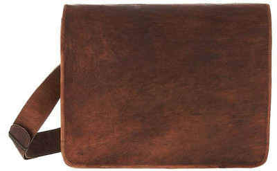 

CraftShades Handmade Leather Messenger Bag Medium Briefcase - For Men(Brown)