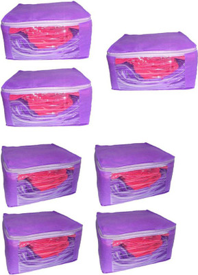 

Aadhya Multipurpose Large Non Woven Saree Cover pack of 7(Purple)