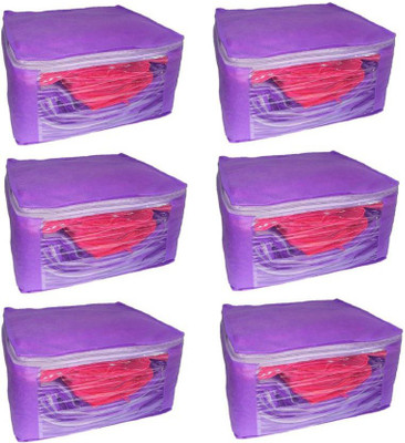 

Aadhya Multipurpose Large Non Woven Saree Cover pack of 6(Purple)
