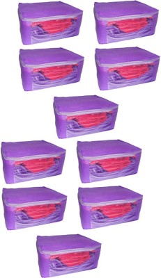 

Aadhya Multipurpose Large Non Woven Saree Cover pack of 10(Purple)