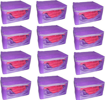 

Aadhya Multipurpose Large Non Woven Saree Cover pack of 12(Purple)