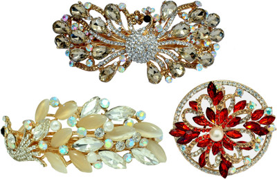 

Mansiyaorange Designer Fancy Latest Combo Of Stone Hair Pin Hair Clip(Multicolor)